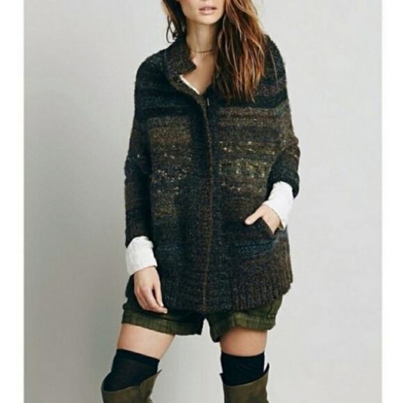 Free People Starlight Shadow Cardigan Sweater - Picture 1 of 7